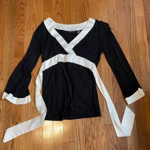 Black and white long sleeved shirt